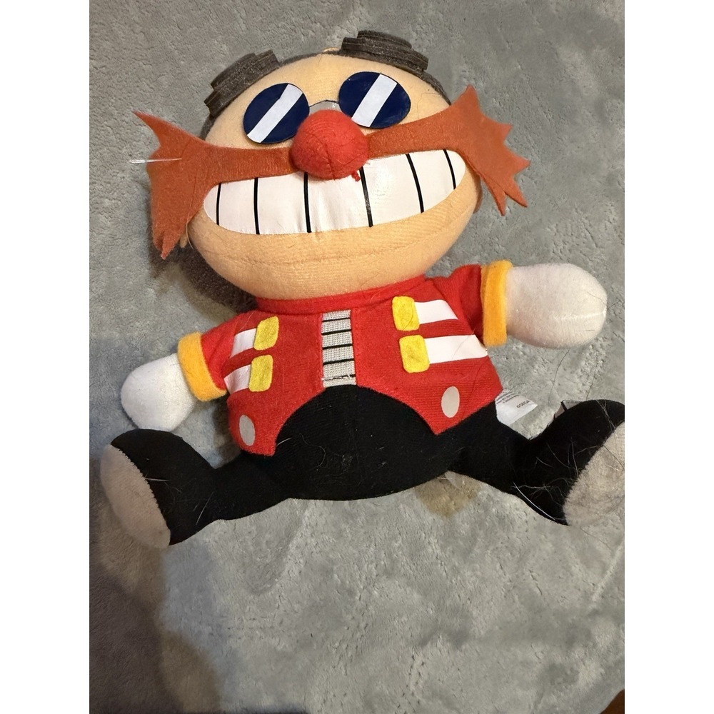Dr Eggman Robotnik Sonic Plush 10" Sega Villain Stuffed Toy Figure